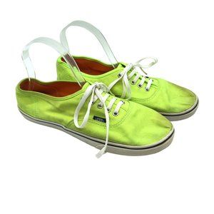 Vans Off The Wall Canvas Sneakers Low Top Lime Green Womens 9 Mens 7.5